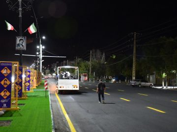 خط کشی ترافیکی خیابان های سطح شهر توسط شهرداری ماکو